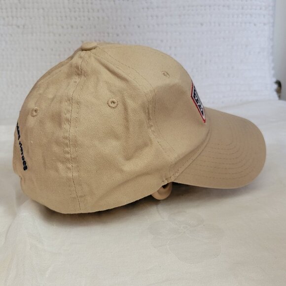 USO Support Our Wounded Heroes Cap Hat Patriotic Khaki Beige Embroidered EUC - Picture 4 of 6